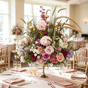 DKB Wholesale Price Artificial Silk Flower Ball Floral Arrangement Table Centerpieces for Wedding Event Decoration - Product Image 1