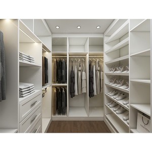 Nouveaux prix bon marché armoires pour hommes en mdf ensemble de placards en chêne meubles de chambre à coucher coulissants garde-robe design simple - Product Image 5
