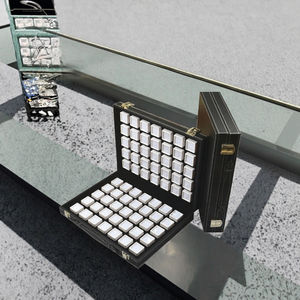 Boîte à bijoux carrée transparente avec poignée de sac à main pour affichage de collection de perles de bouddha en <span class=keywords><strong>pierre</strong></span> précieuse de diamant nu - Product Image 2