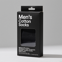 Boîtes en papier personnalisées de haute qualité Emballage pour chaussettes, sous-vêtements, vêtements Emballage PVC Boîte pliante en carton blanc à fenêtre transparente