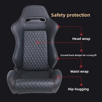 Siège de voiture modifié pour simulateur de course, siège de sport pour e-sport en cuir PVC, dossier réglable 0-180 Shenglink