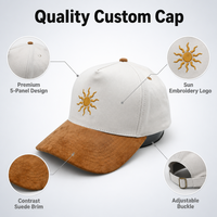 Fabrieksdirecte verkoop op maat geborduurde high profile streetwear stijl katoenen unisex 5-panel gestructureerde baseball caps