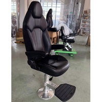 Chaise de pilote marine avec dossier réglable et couleurs personnalisées, avec piédestal