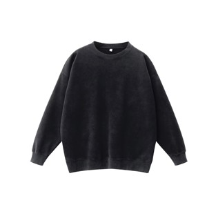 Sweat-shirts et hoodies unisexes surdimensionnés en coton tricoté 100 %, 350 g/m², col rond, effet vieilli, délavé à l'acide, écologiques, personnalisables, collection automne - Product Image 3