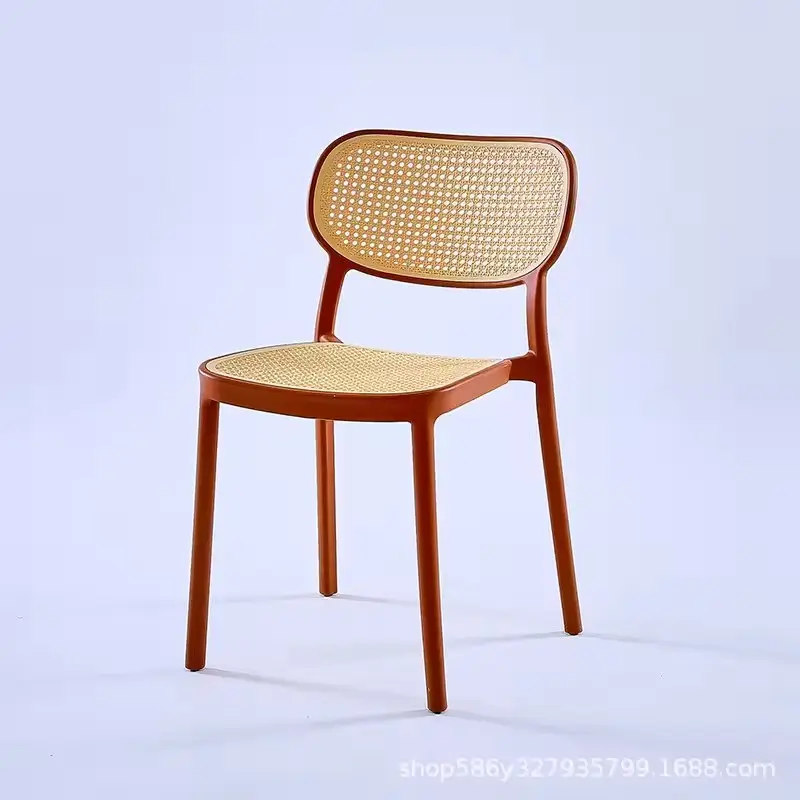 Modern Cheap Home Use Stackable Restaurant Chairs Plastic Rattan Dining Room Chairs