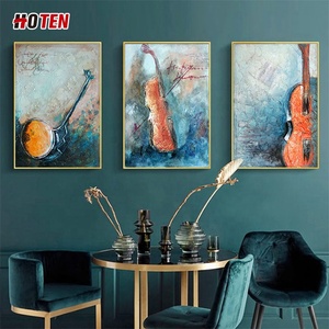 Elegante contemporáneo abstracto Pop instrumento Musical lienzo pintura al óleo pintada a mano Naturaleza muerta decoración de arte - Product Image 4