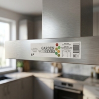 Autocollants personnalisés en vinyle résistants aux hautes températures pour hotte de cuisinière, cuisinière à gaz intégrée, lave-vaisselle, purificateur d'eau