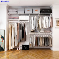 Armoire en acier réglable, pliable et extensible avec étagères verrouillables, fixation murale, design modulaire et gain de place pour la maison