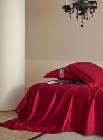 Parure de lit de luxe en satin, utilisable toute l'année, 100% coton égyptien, ensemble de draps unis