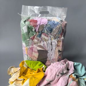 Chiffons de nettoyage industriels 100 % coton, colorés et mélangés, issus de rebuts de machines industrielles - Product Image 1