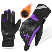Suomy hiver chaud moto gants coupe-vent imperméable dame rose moto gants d'équitation femmes violet Motocross Guantes S-L