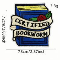 Écusson brodé personnalisé pour livre de dessin animé, écusson en tissu brodé personnalisé, étiquette brodée avec crochet et boucle au dos