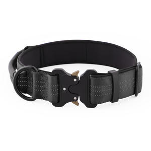 <span class=keywords><strong>Collar</strong></span> de Perro Ajustable Reflectante Táctico Simple de Nailon Resistente al Desgaste para Perros Medianos y Grandes, <span class=keywords><strong>Collar</strong></span> con Mango Antiexplosión - Product Image 2