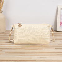 Pochette en cuir PU effet crocodile pour femme, brillante, avec dragonne, porte-monnaie multicolore, pochette cadeau pour dames
