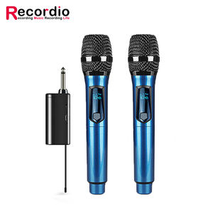 Micrófono de mano inalámbrico con receptor recargable, dispositivo <span class=keywords><strong>profesional</strong></span> VHF Universal de 2 canales, GAW-012B, el precio más bajo, 2022 - Product Image 4