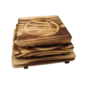 Nouveaux tapis isolants thermiques en bois de style campagnard écologiques pour la maison et les restaurants, forme carrée, pour barbecue et pot de sable - Product Image 2
