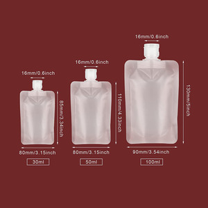 Bán Buôn Nhựa Spout Chất Lỏng Túi Chất Lỏng Đồ Uống Các Loại Kem Gel Mẫu Chất Lỏng Pouch 5Ml 10Ml 15Ml 20Ml 30Ml <span class=keywords><strong>50Ml</strong></span> 100Ml - Product Image 2