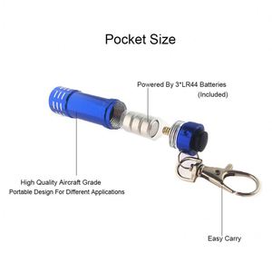 Customized Logo Aluminum Alloy 3LED Mini Flashlight Keychain Promotional Flashlights 3 LED Pocket Torch Waterproof Flashlight - Product Image 4