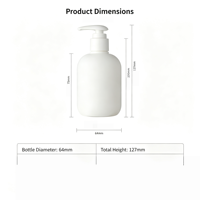 Bouteille de soin personnel blanche personnalisée en usine, 220 ml, en PE, ronde et épaisse, pour emballage de shampoing, gel douche, après-shampoing, bouteille de recharge