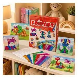 Kit de Diversión con Dinosaurios Metálicos, Pegatinas de Espuma, Proyecto de Colorear de Fósiles, Regalo Educativo para Niños - Product Image 5