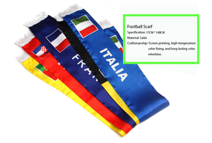 بيع بالجملة ترويج شعار مخصص تصميم علم كرة القدم فريق رياضي مشجعي العلم الوطني وشاح شرابة الأوشحة - Product Image 2