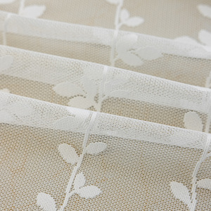 Rèm cửa voan ren trắng phong cách đồng quê Mỹ, chất liệu jacquard, dùng cho phòng khách, ban công, phòng ngủ - Product Image 6