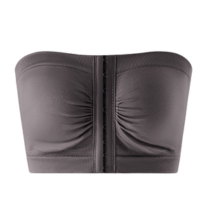 Reggiseno a <span class=keywords><strong>fascia</strong></span> senza spalline <span class=keywords><strong>taglie</strong></span> forti con chiusura frontale, push-up, design modellante, senza ferretto, antiscivolo, elegante, racerback, sexy - Product Image 5