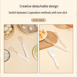 Cuillère à aliments en <span class=keywords><strong>plastique</strong></span> détachable créative avec conception de verrouillage pour la cuisson des desserts Sandwich Cuisine Utiliser des pinces à pain - Product Image 5