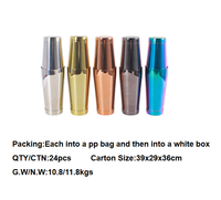 Shaker Boston professionnel réutilisable en acier inoxydable de qualité alimentaire, poli miroir, argenté, capacité 750 ml, luxe pour bar
