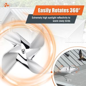 Moulin à vent réfléchissant dissuasion pour oiseaux dissuasion pour oiseaux rotatifs dissuasion pour oiseaux tout temps - Product Image 4