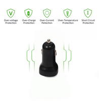 Cargador de Coche USB Universal Compacto, Salida de 5 V 2,5 A, Cargador de Coche de un Solo Puerto para Camión, Autobús, 12 V, 24 V, Cargador de Coche para Teléfono Móvil