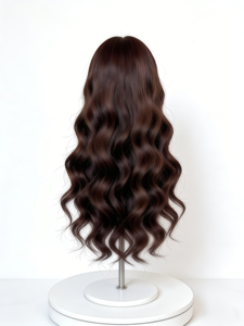 Perruque Jerry Curly en cheveux humains et synthétiques mélangés, texture <span class=keywords><strong>africaine</strong></span>, 13*4/13*6/360 Full Lace, densité HD, vente en gros, perruque mixte cheveux humains et synthétiques - Product Image 3