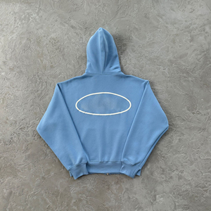 Sudadera con capucha y cremallera de terciopelo con estampado de Alcatraz Island, estilo hip-hop callejero americano, unisex, de marca, a la moda - Product Image 3