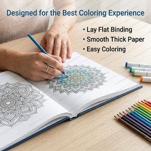 Livre Coloriage Adulte Luxe Reliure Spirale Feuilles Détachables Papier Marqueur Botanique Thérapie - Product Image 4