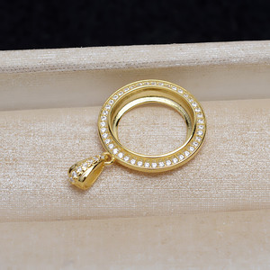 Mabei - Soporte para Colgante de Plata de Ley S925, 14.5 mm, para Perlas, Accesorio para Manualidades, Componentes y Fornituras para Joyería - 4791 - Product Image 3