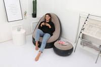 Canapé gonflable personnalisé pliable en tissu, chaise longue gonflable confortable pour le camping, le parc et la plage