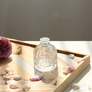 Petit rond clair vide huile aromatique huile essentielle parfum roseau diffuseur bouteille en verre pour la décoration de la maison <span class=keywords><strong>Vase</strong></span> à fleurs en verre - Product Image 4