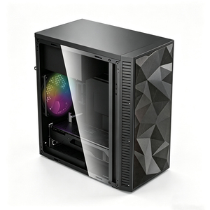Boîtier <span class=keywords><strong>PC</strong></span> Gaming Polyvalent Mini Tour pour MicroATX/ITX, 4 Emplacements PCI, 3 Disques Durs, 1 SSD, Points de Fixation Ventilateur, Accessoire Hôte <span class=keywords><strong>PC</strong></span> - Product Image 1