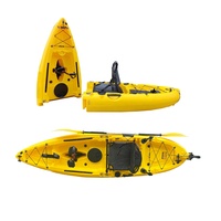 Réel jeune 3.1m poids léger multifonctionnel moulage par rotation modulaire en plastique bateau de pêche Kayak avec pédale d'entraînement