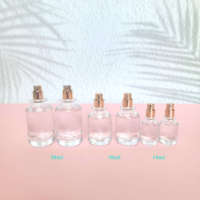 Flacons de parfum en verre vides avec couvercle en pierre précieuse, contenants de parfum rechargeables, 10 ml 30 ml 50 ml pour cosmétiques de luxe
