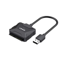 Adaptateur SATA vers USB 3.0, câble convertisseur de disque dur externe pour HDD SSD 2,5" 3,5" avec alimentation