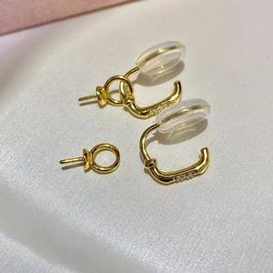 Accesorios de Perlas DIY, Bandeja Vacía para Pendientes de Plata S925 con Cuentas Redondas de 9-13 mm, Clip para Oreja de Joyería de Plata de Moda, Accesorio 22558DIY - Product Image 3