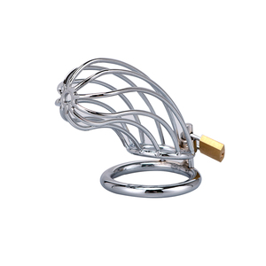 กรงครอบอวัยวะเพศชายรูปทรงกล้วยแบบกลวง อุปกรณ์ล็อคอวัยวะเพศชาย ของเล่นทางเพศสำหรับผู้ชาย อุปกรณ์พันธนาการพร้อมของเล่นทางเพศประเภท SM - Product Image 5