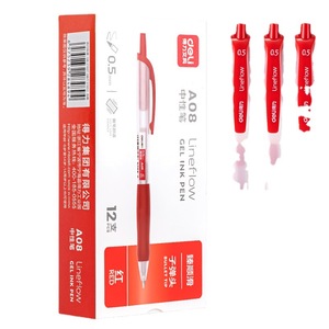 Deli A08 Gel Ink Pen 0.5mm Bullet Tip Blue Student Office Writing Pen - Product Image 3