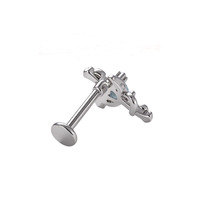 Boucles d'oreilles en alliage de titane à filetage interne, style serpent enveloppé, clous d'oreille croisés, style couple, piercing