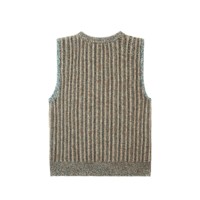 AiNear Vente en gros de logo personnalisé Design Oem & Odm Luxury Winter Sleeveless v Neck Rib Men's 100% Cashmere Knitted Vest Sweater