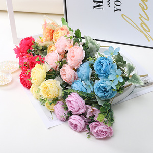 ดอกไม้ประดิษฐ์ <span class=keywords><strong>MY</strong></span> Woolly Peony ดอกไม้ปลอมตกแต่งบ้าน งานแต่งงาน อุปกรณ์ประกอบฉากถ่ายภาพกลางแจ้ง ขายส่งจากโรงงาน - Product Image 2