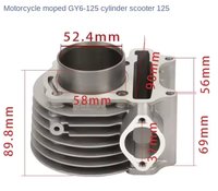 Kit de segments de piston de 52,4 mm à installation facile, pièces de réparation pratiques pour scooter, VTT et quad GY125 GY6 125cc