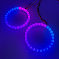 Promo Panas Ring Lampu Mobil 80 90 95mm Cotton Hola RGB Warna Ajaib Angel Eyes untuk Sistem Pencahayaan Otomatis