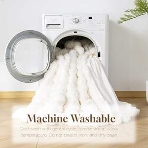 Sang trọng <span class=keywords><strong>Faux</strong></span> Thỏ lông chăn, sang trọng xù xì Fluffy chăn nhỏ cho Sofa giường, mềm Fluffy <span class=keywords><strong>Faux</strong></span> lông chăn - Product Image 6